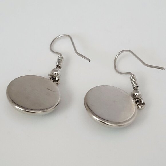 Vintage Frida Kahlo Image Earrings Drop 1/2" Diameter - Picture 6 of 7